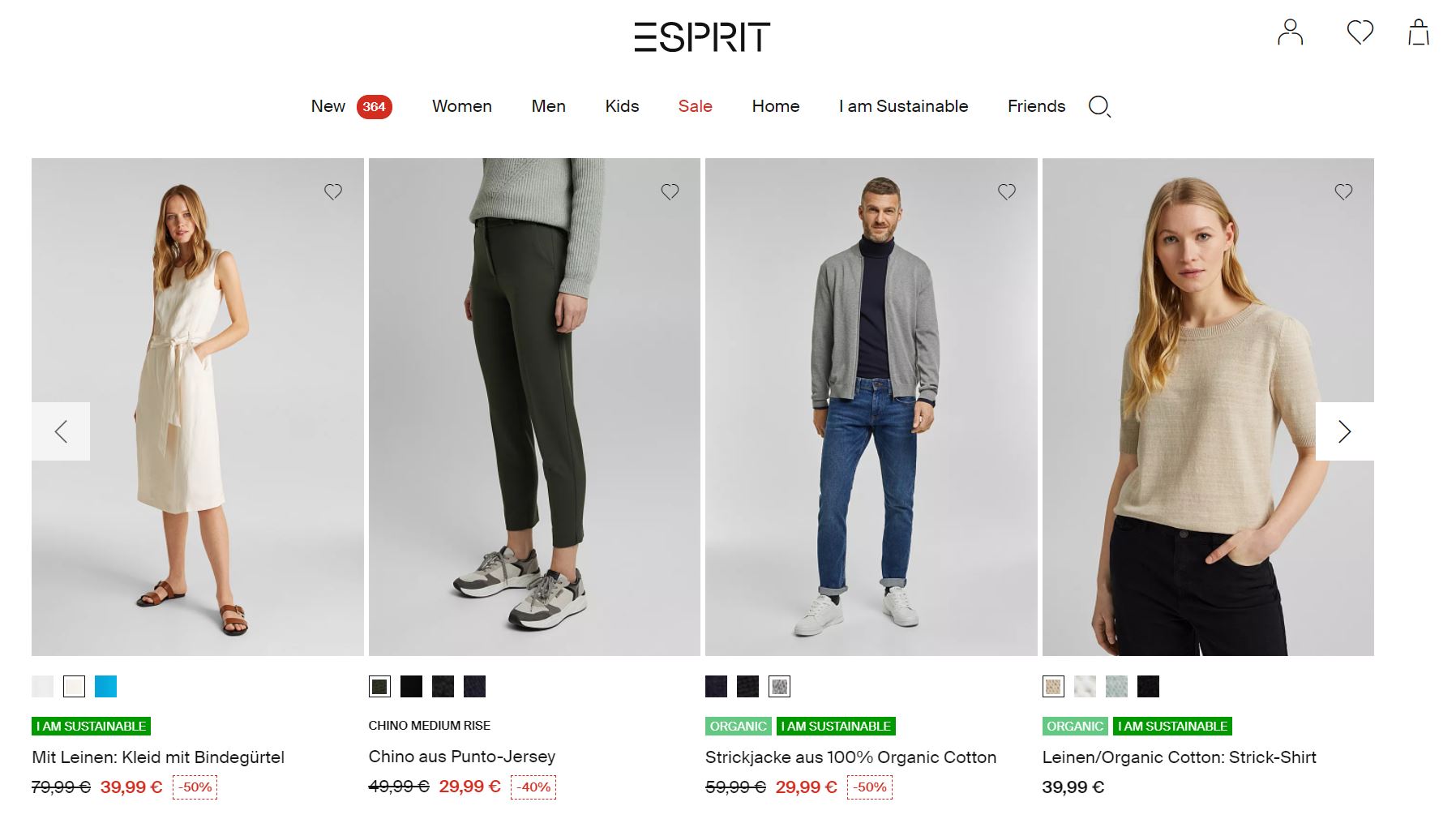 Esprit Outlet: bis zu 70% Rabatt